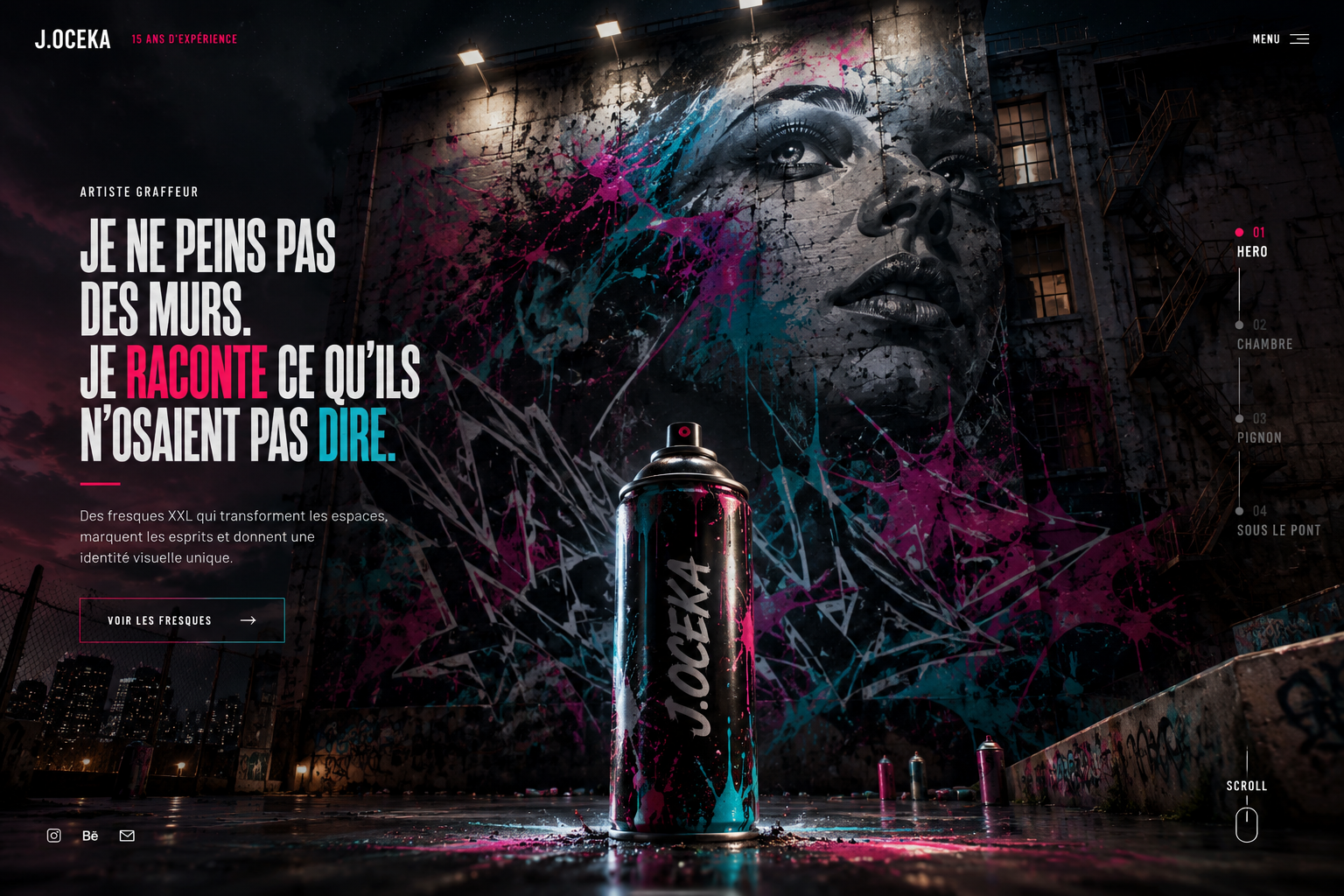 J.Oceka - Portfolio artiste graffeur